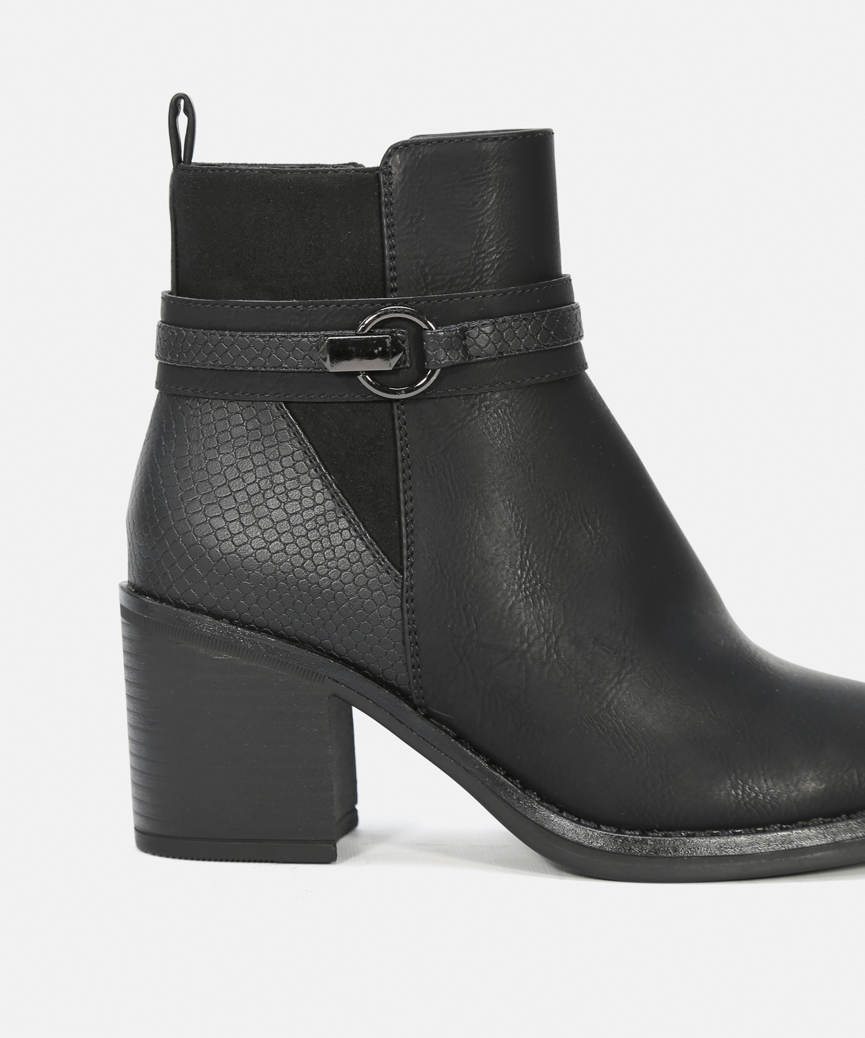 Botines tacón combinado image number null